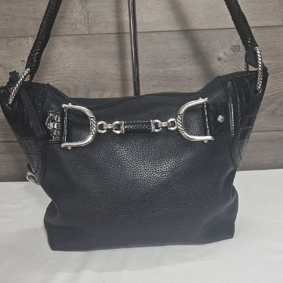 Brighton Black Pebble Leather Women's Bag - Picture 2 of 9